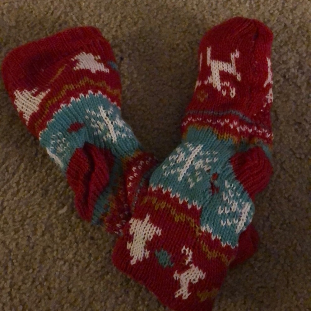 Christmas fuzzy socks